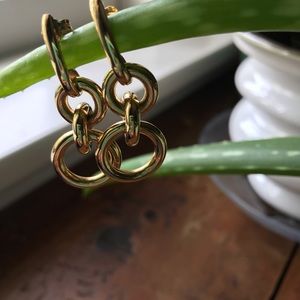 ROBERTO COIN 18 kt. Gold 3 circle drop dangles.